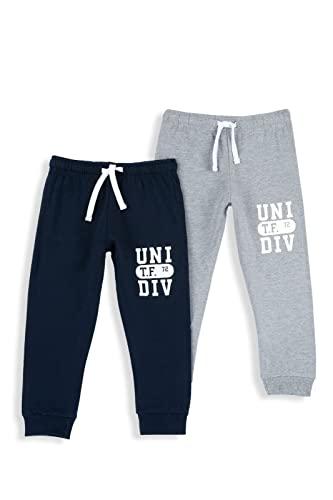 Chicco Set Pantaloni Lunghi In Felpa Pesante, Grigio/Blu, 6 anni