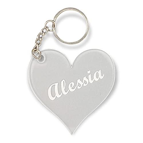 Portachiavi Cuore Personalizzabile in Plexiglass Trasparente - Idea Regalo Made in Italy