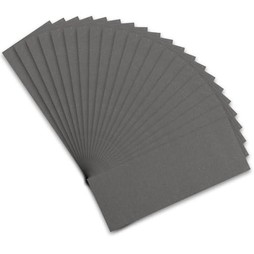 STEBRUAM Carta Abrasiva 21 Pezzi, Grana 1000, Impermeabile per Legno, Metallo, Plastica