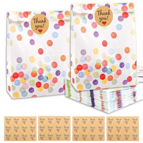 Jizxol Sacchetti di Carta Regalo con Adesivi