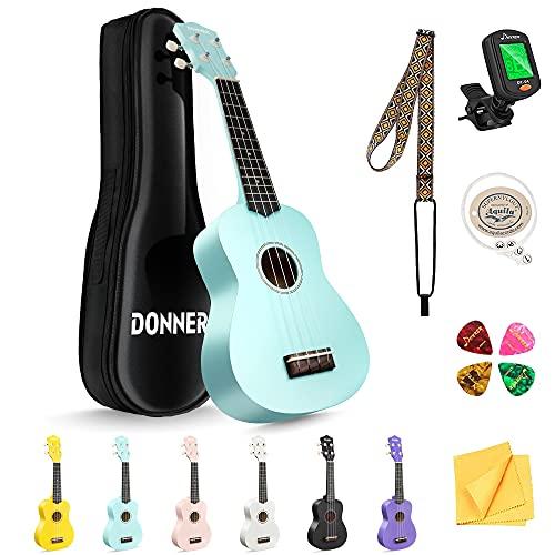 Donner Ukulele Soprano DMU-01 Menta Verde - Kit Completo per Principianti