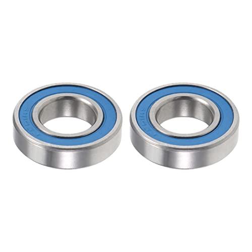 PATIKIL Cuscinetti a Sfere a Gola Profonda 6901-2RS, 12mm x 24mm x 6mm, Acciaio al Cromo, P6 (ABEC3) - Set da 2 Pezzi