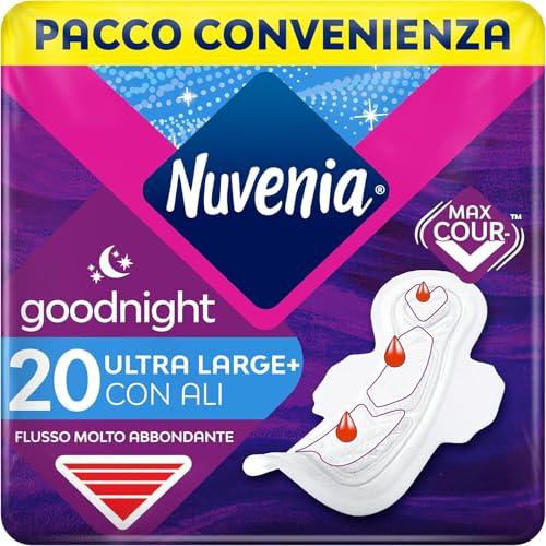 Nuvenia Ultra Notte con Ali - Assorbenti per Flussi Abbondanti - 20 Pezzi