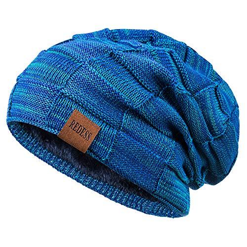 REDESS Beanie Hat per Uomo e Donna Cappelli Invernali Caldi Cappuccio con Teschio Spesso Lavorato a Maglia