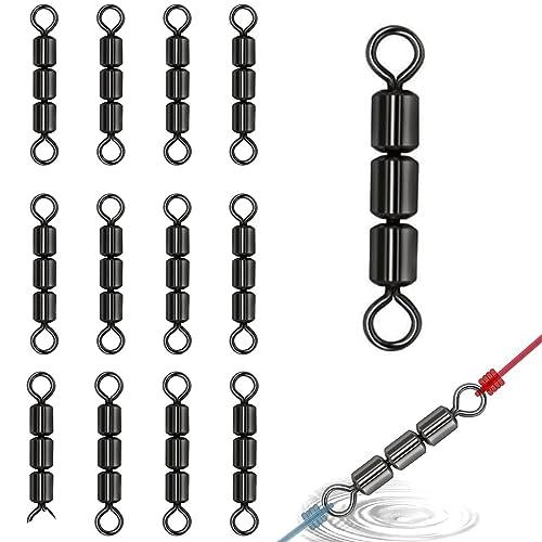 Set di 12 Girelle Triple ad Alta Velocità per la Pesca alla Trota