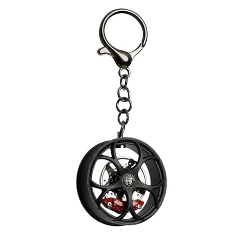 Portachiavi a Forma di Ruota per Alfa Romeo - Design Sportivo e Elegante