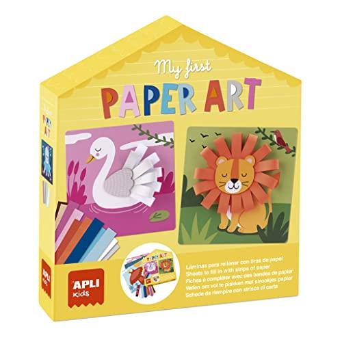 APLI Kids - 19362-My First Paper Art-Set fai da te completo con strisce di carta, colore animale (19362)