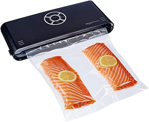 Amazon Basics, Macchina sigillatrice per sottovuoto, Larghezza di sigillatura 30 cm, 10 sacchetti per sottovuoto inclusi, Nero