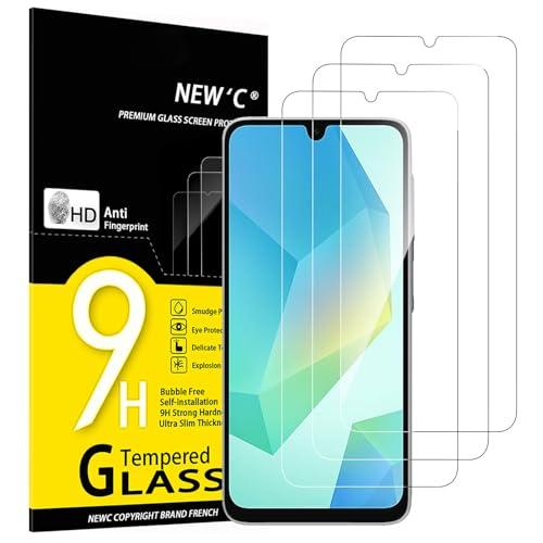 NEW'C 3 Pezzi, Vetro Temperato per Samsung Galaxy A16 5G, Pellicola Protettiva Anti Graffio, Anti-Impronte, Senza Bolle, Durezza 9H, 0,33mm Ultra Trasparente, Ultra Resistente