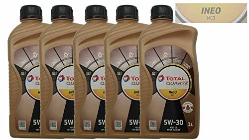 Total Quartz Ineo MC3 5W-30 - Olio Motore Auto Sintetico Dexos2 5L