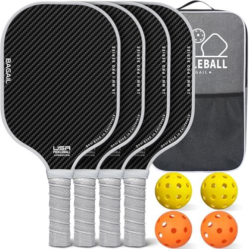 BAGAIL Set di racchette da pickleball Grigio