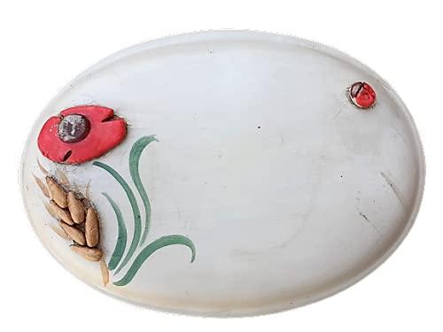Targa Personalizzabile in Ceramica Artigianale per Porta - Le Ceramiche del Re