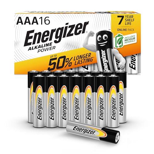 Energizer Batterie Alcaline AAA, Confezione da 16