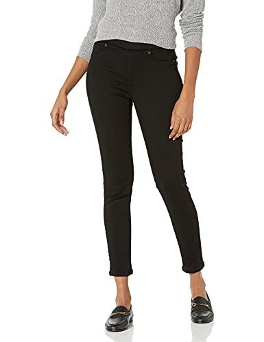 Amazon Essentials Jeggings Pull-On Elasticizzati A Vita Media Donna, Nero
