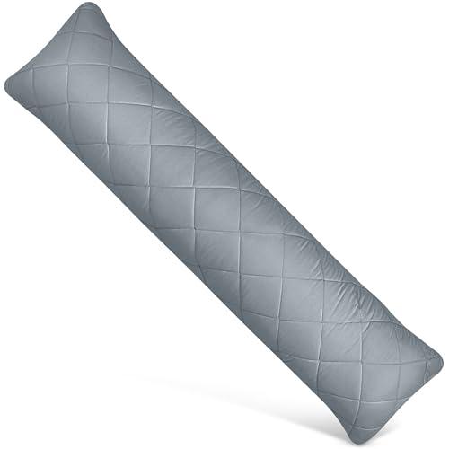 Utopia Bedding Cuscino per il Corpo Trapuntato Grigio 40x145 cm