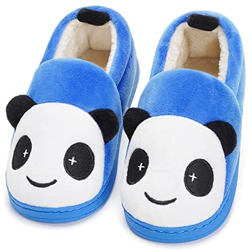 KVbabby Pantofole Bambino Invernali Panda Blu