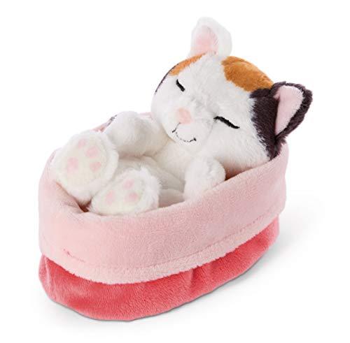 NICI Peluche Gatto Sleeping Kitties 12cm Crema in Cestino