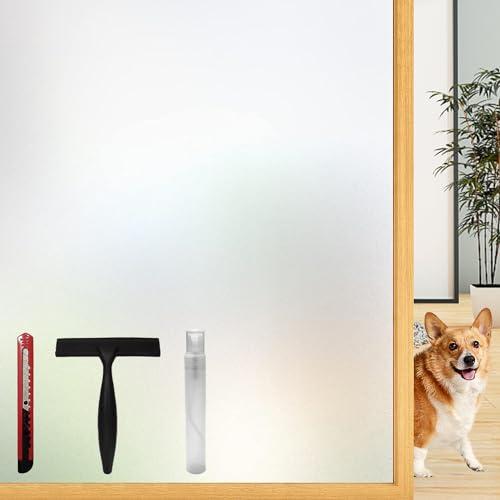 Lovepea Pellicola per Vetri Finestre Privacy - Bianco Opaco 44.5x200cm