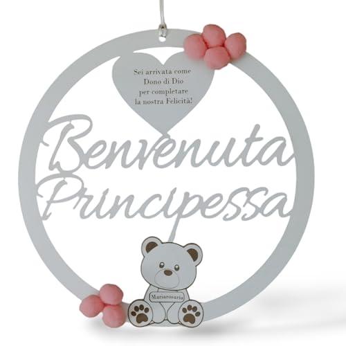 Fiocco Nascita Personalizzato con Orsetto