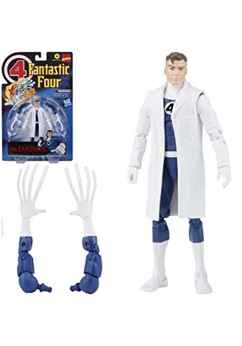 Hasbro Marvel Legends Series Retro - Mr. Fantastic dei Fantastici Quattro, Action Figure da 15 cm da Collezione, include 5 accessori