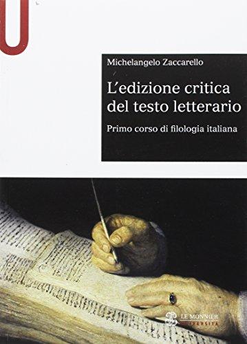 L'edizione critica del testo letterario