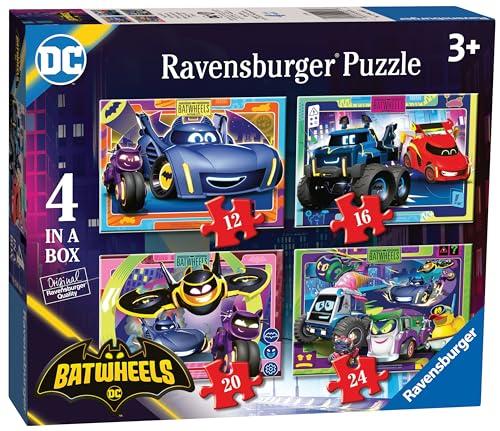 Ravensburger - Puzzle DC Batwheels, Collezione 4 in a Box