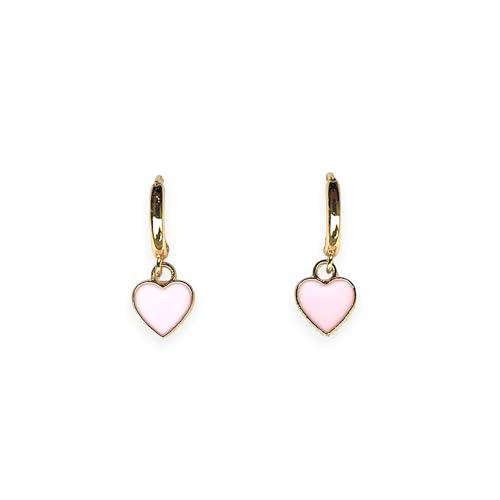 Orecchini a Cuore da Donna placcati in Oro Rosa