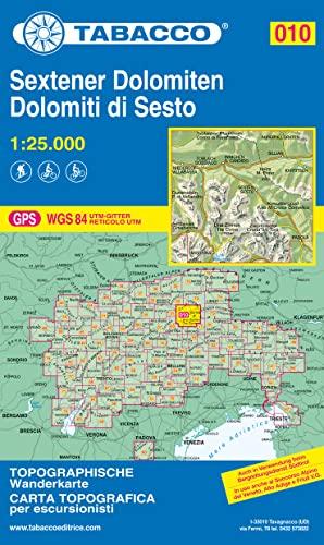 Sextener Dolomiten-Dolomiti di Sesto 1:25.000. Ediz. italiana, inglese, francese e tedesca: 010