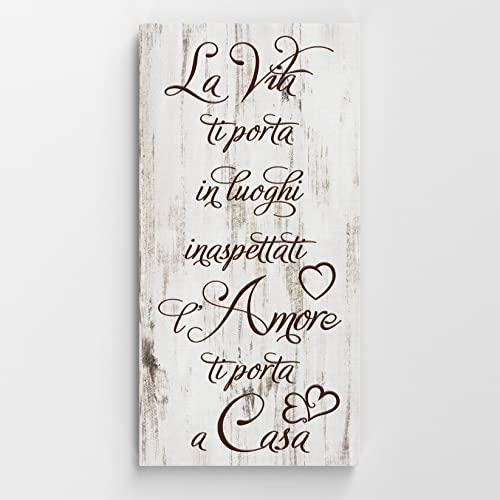 Quadro Shabby Chic Moderno Verticale con Frase