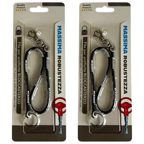 Laccio Block Shaft Nero - Portachiavi Lungo in Silicone con Moschettone