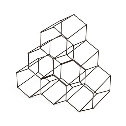 Compactor Portabottiglie in Metallo Bronzo Opaco per 6 Bottiglie