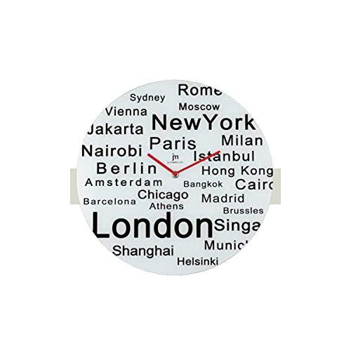 Lowell Justaminute 14868 Orologio da Parete Quartz Cerchio Nero e Bianco