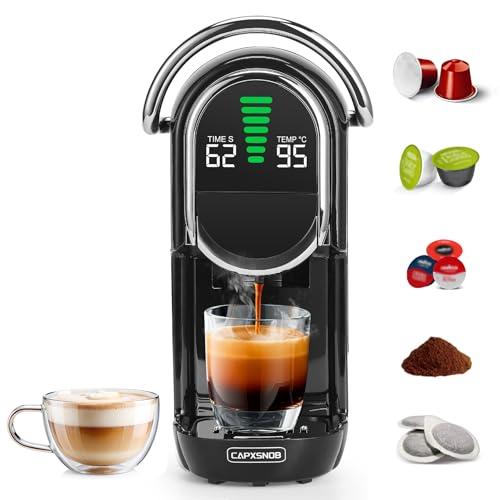 Magician1 Mini Macchina da Caffè 5in1: Espresso Perfetto con Ogni Capsula e Macinato