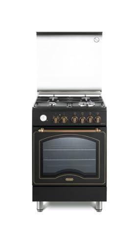 De'Longhi PEMA 664 CLSG Cucina a Gas Country, 60 cm, Nero Antracite