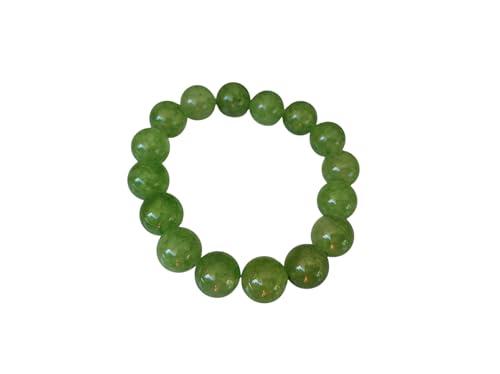 Bracciale Peridoto 12mm - Eleganza Naturale Fatta a Mano