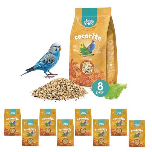 Best Friend Mangime Completo per Cocorite con Semi di Cicoria, Lattuga e Finocchio - 8 x 500g