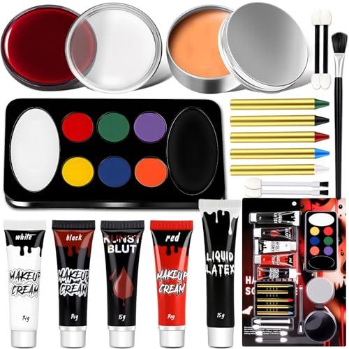 Kit Trucco Halloween Professionale per Bambini e Adulti - Effetti Speciali Realistici