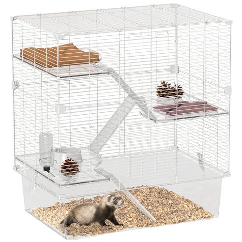 PawHut Gabbia per Roditori Multilivello con Accessori Inclusi