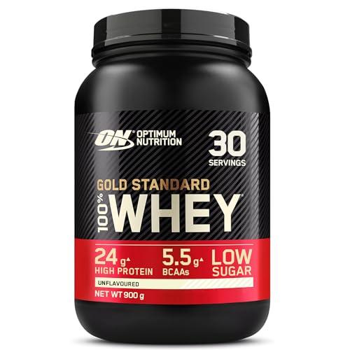 Optimum Nutrition Gold Standard 100% Whey, Proteine in Polvere, Gusto Neutro, 900g