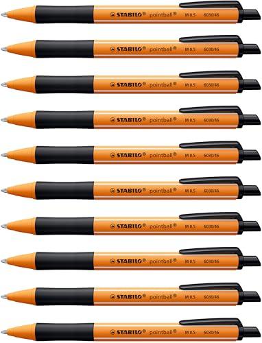 STABILO pointball - Penna a Sfera Ecosostenibile - Nera - Confezione da 10