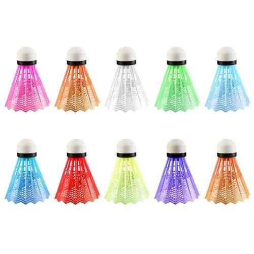 Set 10 Volani Badminton Colorati CHROMACRAFT - Allenamento e Divertimento