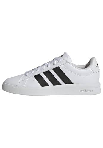 adidas Uomo Grand Court Base 3.0 Shoes, Ftwr White/Core Black/Ftwr White, 41 1/3 EU