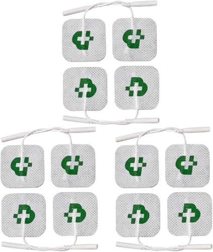 TESMED 12 Elettrodi di Qualità Superiore 50x50 mm Universali per Elettrostimolatori