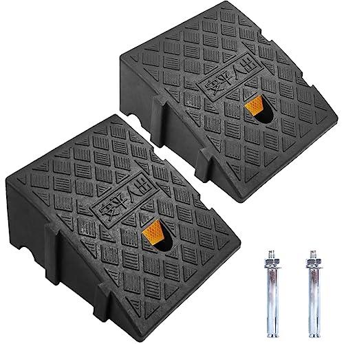 Set di Rampe per Marciapiede in Plastica con Bulloni di Fissaggio