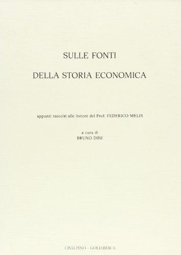 Sulle fonti della Storia economica