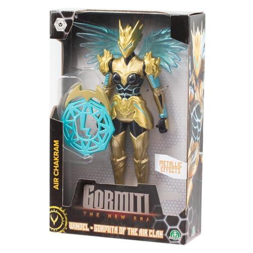 GORMITI THE NEW ERA - Gormita Del Clan Dell'Aria Windel Skye, Action Figure 27 Cm Articolato, Eroe Con Armatura Oro Nera E Accessorio Chakra Energetico, Per Bambini A Partire Dai 3 Anni