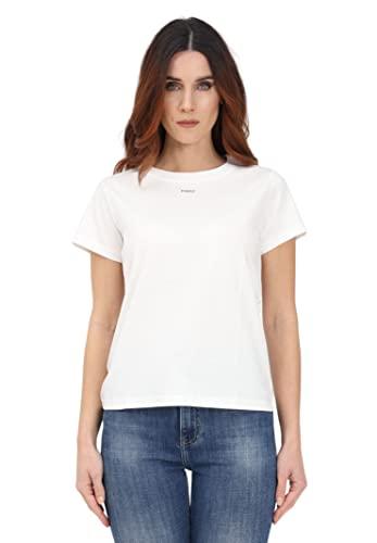 T-Shirt Bianca Pinko Donna con Logo Stampato
