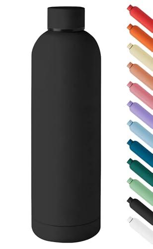 Borraccia Termica Acciaio Inox 1 Litro - Nero Soft Touch