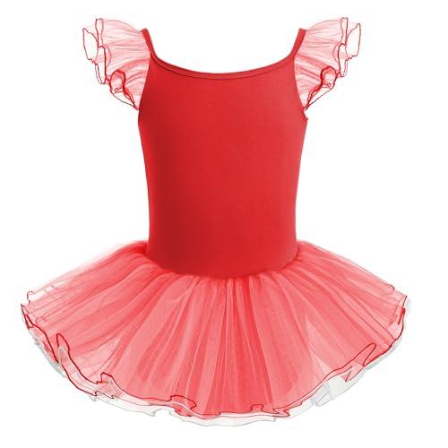 HIPPOSEUS Vestito da Balletto Tutu Rosso per Bambina