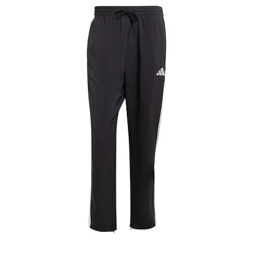Pantaloni Sportivi Adidas Essentials 3-Stripes Stanford con Orlo Aperto - Nero/Bianco